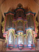L'orgue Matthis de l'église de Saanen. Un superbe instrument. Cliché personnel (2006)