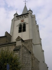 Eglise de Cossonay (magnifique clocher). Cliché personnel (fin 2006)