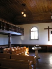 Le Bémont, intérieur de la chapelle. Cliché personnel