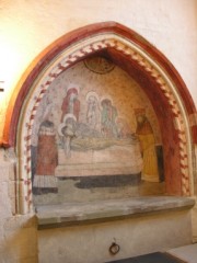 Fresques du 15ème s. dans une niche. Cliché personnel