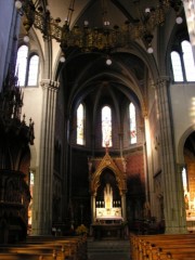 Vue intérieure partielle de l'église N.-Dame à Vevey (égl. catholique). Cliché personnel