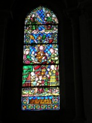 Autre vitrail au Temple de Lutry. Cliché personnel