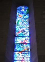 Détail d'un des vitraux de Chagall au Fraumünster. Cliché personnel