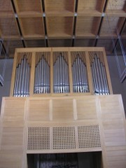 Vue de la façade de l'orgue Mathis. Cliché personnel
