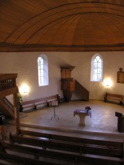 Vue de la nef depuis la galerie de l'orgue. Cliché personnel