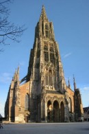 Vue de la cathédrakle d'Ulm. Crédit: //de.wikipedia.org/