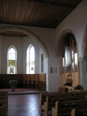Vue de la nef et de l'orgue à l'entrée du choeur. Cliché personnel