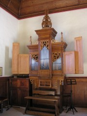 Vue de l'orgue Garnier, volets ouverts (constr. en 1973, inaug. en 1984). Cliché personnel