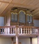 Orgue Goll (1898), restauré par Wälti (1999) à Krauchthal. Cliché personnel (18.03.2008)