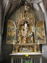 Vue de l'autel du bas-côté gauche (autel de la Croix), vers 1520). Cliché personnel