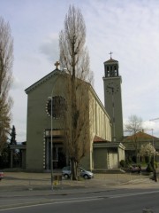 Vue de l'église St-Pierre, Fribourg. Cliché personnel