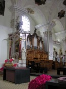 L'orgue de choeur de l'Abbaye d'Engelberg. Cliché personnel (mai 2008)