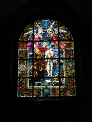 Autre vitrail d'une chapelle latérale du bas-côté Sud. Cliché personnel
