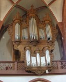 Vue de l'orgue Silbermann/Kuhn de la Leonhardskirche de Bâle. Cliché personnel (juillet 2008)