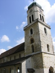 Collégiale de St-Imier. Cliché personnel (mai 2007)