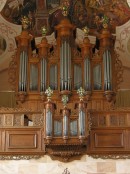 Vue de l'orgue A. Silbermann d'Ebersmunster (1730-32). Cliché personnel (août 2008)