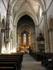 Vue intérieure de l'église à Rouffach. Cliché personnel