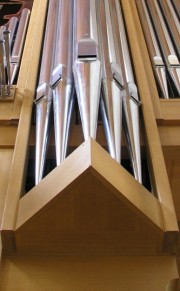 Collégiale de St-Imier. Détail de l'orgue. Cliché personnel