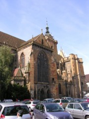 Une vue de la Collégiale St-Martin, Colmar. Cliché personnel (août 2008)