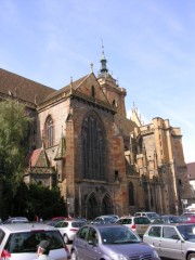 Une vue de la Collégiale St-Martin, Colmar. Cliché personnel (août 2008)