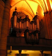 Une dernière vue du Grand Orgue Felsberg de St-Martin, Colmar. Cliché personnel (août 2008)