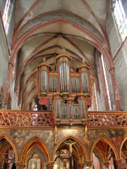 Vue de la nef et de l'orgue Silbermann sur le jubé. Cliché personnel