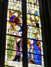 Détail d'un des vitraux du choeur (signé Galland). Cliché personnel