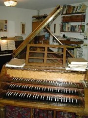 Clavecin à 3 claviers de W. de Blaise, vers 1950. Cliché personnel