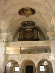 Vue des orgues et de la tribune double. Cliché personnel