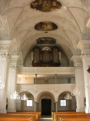Vue de cette magnifique nef baroque et des orgues. Cliché personnel