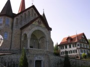 Vue de l'église catholique de Goldau (1906). Cliché personnel (sept. 2008)