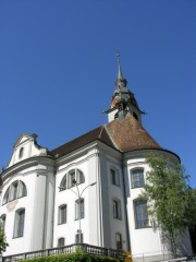 Vue du chevet de l'église baroque. Cliché personnel