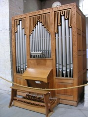 Une vue de l'orgue de choeur de 16 jeux (Metzler). Cliché personnel