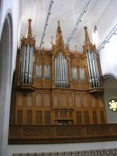 Vue du Grand Orgue Kuhn de l'église St. Johann de Schaffhouse (1879, 1929, 1990). Cliché personnel (sept. 2008)