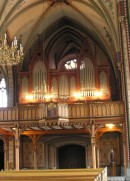 Vue de l'orgue Kuhn (1883) de l'église St. Maria, Schaffhouse. Cliché personnel (sept. 2008)