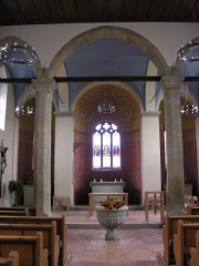 Vue intérieure de la Bergkirche de Rheinau. Cliché personnel