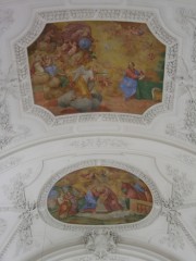 Autre perspective sur les peintures des voûtes (époque baroque). Cliché personnel