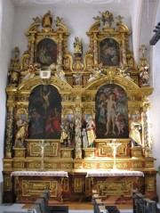 Vue de l'autel double latéral Nord (gauche), originaire de Zoug (1668-69). Cliché personnel