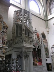 Tourelle d'escalier gothique (dite du Schnegg), chapelle St-Conrad. Cliché personnel