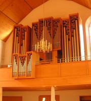 Une vue rapprochée du Grand Orgue Kuhn. Cliché personnel