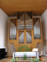 Moutier, Temple allemand. L'orgue Goll. Cliché personnel