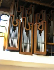 Vue détaillée du Positif de dos de l'orgue. Cliché personnel