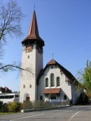 Vue de l'église réformée de Balsthal. Cliché personnel (oct. 2008)