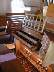 Vue de la console de l'orgue. Cliché personnel