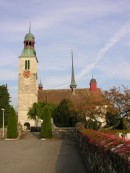 Vue de l'église paroissiale baroque d'Oberdorf. Cliché personnel (oct. 2008)