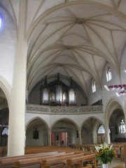 Laufen, église Herz-Jesu. Nef et orgue. Cliché personnel