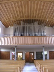 Une dernière vue du grand orgue Willisau/Goll de Biberist. Cliché personnel (oct. 2007)