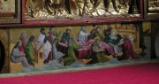 La peinture de la Dormition de la Vierge, retable de Jean de Furno, début 16ème s. Cliché personnel 2008