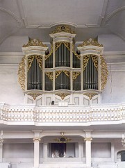 L'orgue allemand de Glauchau (G. Silbermann, dont la copie est à Porrentruy). Crédit: www.euleorgelbau.de/orgelrestaurierung/glauchau/