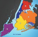Le quartier du Queens dans N.Y., USA. Crédit: //en.wikipedia.org/